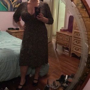 Chico’s Travelers leopard print wrap dress